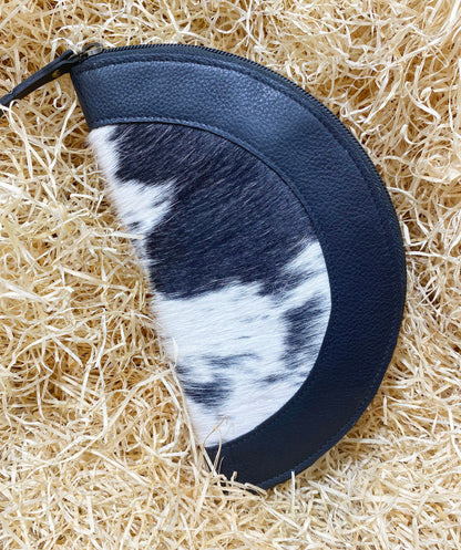 ladies clutch bag comes with black &amp; White real cow hide . Western Ladies hand clutch bag | Premium leather clutch bag by Mousm