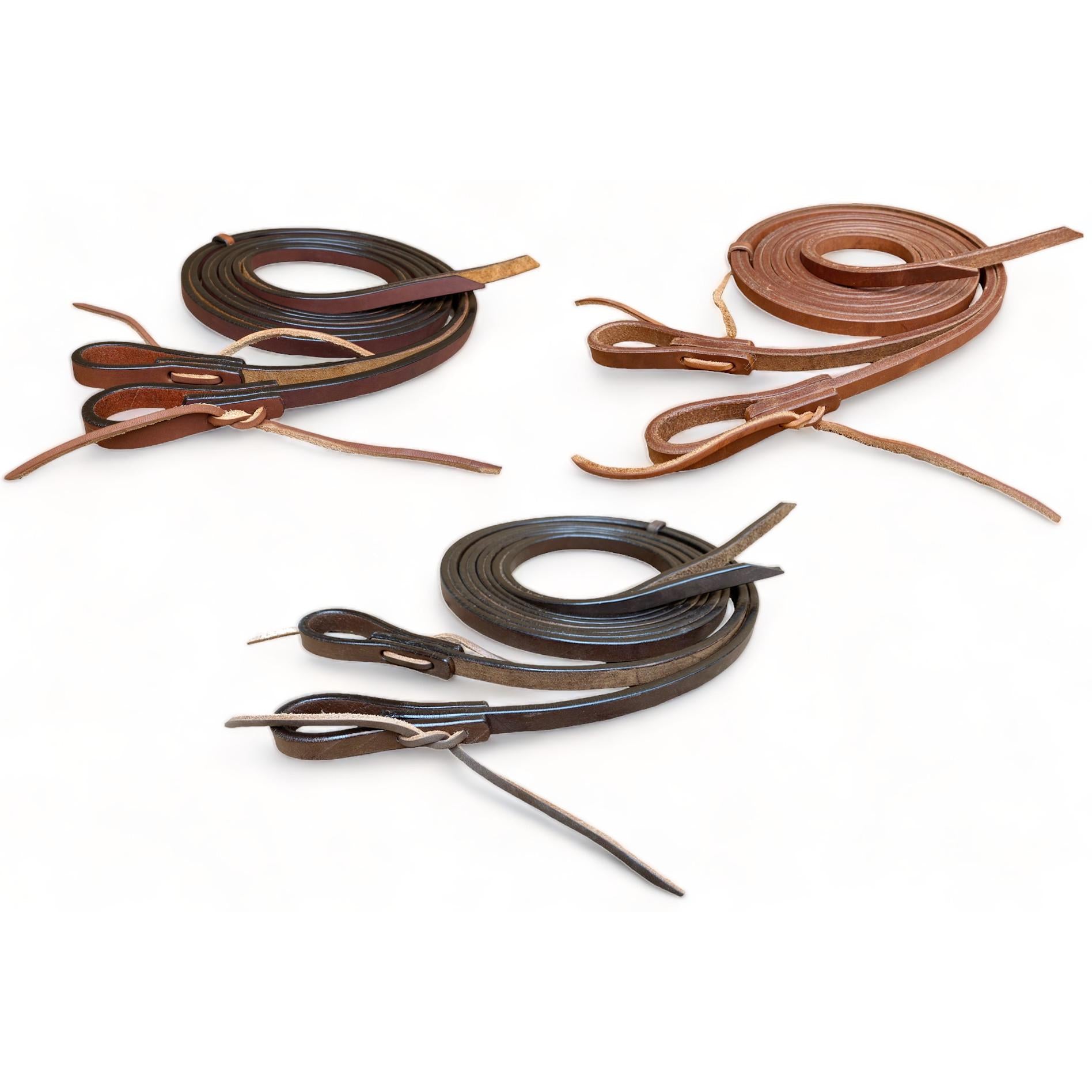 Soft Thin Leather Reins Horse Reins Barrel Reins thin barrel Rains leather Rains various colors Reins 4/8- Width &amp; 8&quot; Feet end to end Length