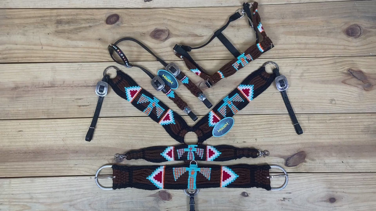 Thunder Bird Mohair Complete Western Horse Tack Set